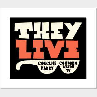 They Live - Underground movie Shirt design. Typography art. Posters and Art